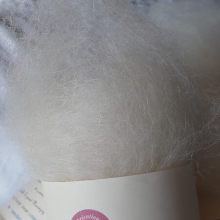 mohair cardé écru
